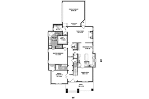 Floor Plan - Main Floor for Traditional House Plan #81-433 - 3 bed, 3 bath