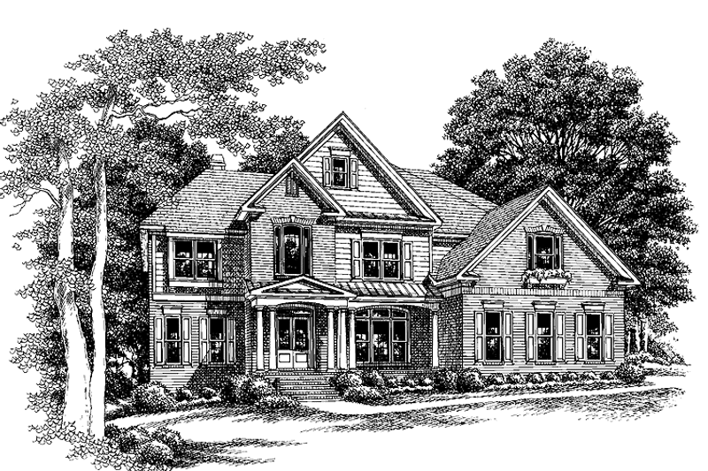 Architectural House Design - Exterior - Front Elevation 3 for Country House Plan #927-826 - 4 bed, 3.5 bath