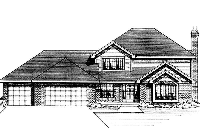 Architectural House Design - Exterior - Front Elevation 3 for Traditional House Plan #51-846 - 3 bed, 2.5 bath