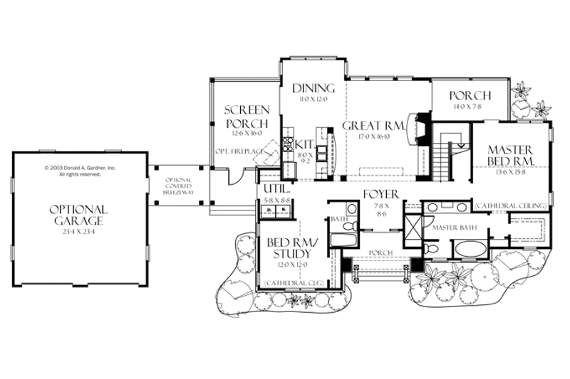 Home Plan - Floor Plan - Main Floor for Craftsman House Plan #929-933 - 3 bed, 3 bath