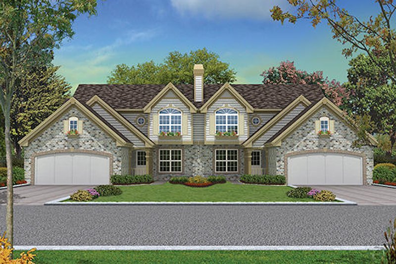 Dream House Plan - Traditional Exterior - Front Elevation Plan #57-574
