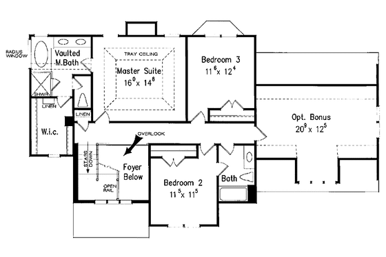 Floor Plan - Upper Floor for Country House Plan #927-763 - 4 bed, 3 bath