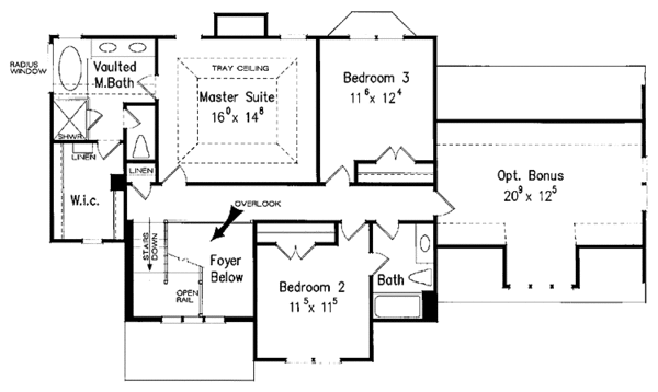 Country Floor Plan - Upper Floor Plan #927-763