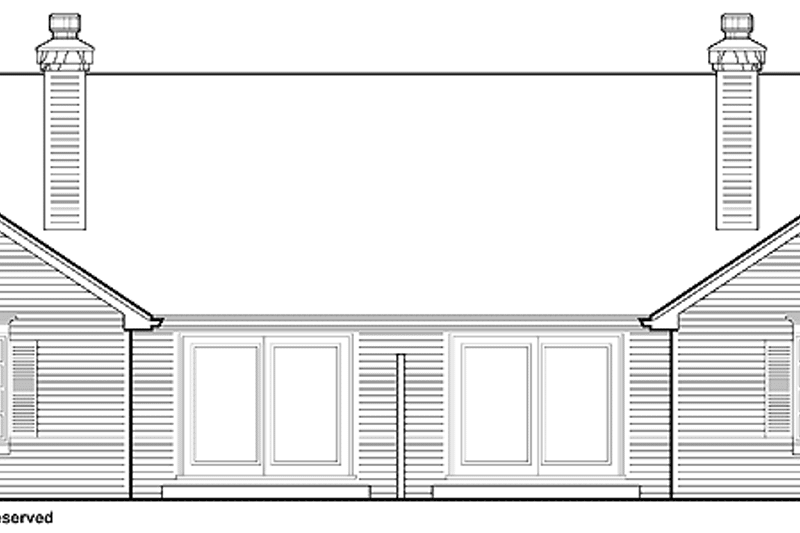Architectural House Design - Exterior - Rear Elevation for Ranch House Plan #48-752 - 2 bed, 2.5 bath