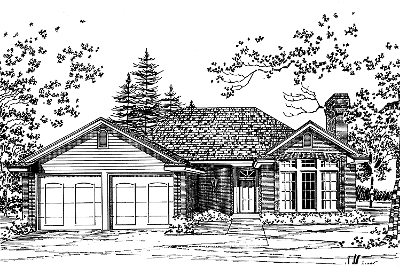 Dream House Plan - Ranch Exterior - Front Elevation Plan #310-1041