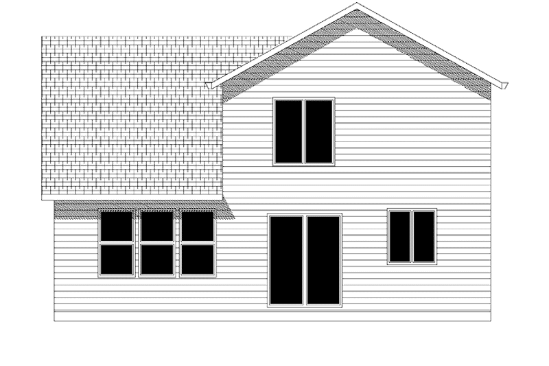 Architectural House Design - Exterior - Rear Elevation for Craftsman House Plan #943-16 - 3 bed, 2.5 bath