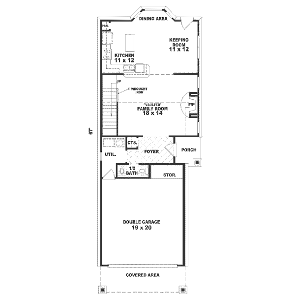 Southern Floor Plan - Main Floor Plan #81-111