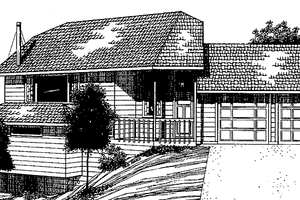 Contemporary Exterior - Front Elevation Plan #60-762