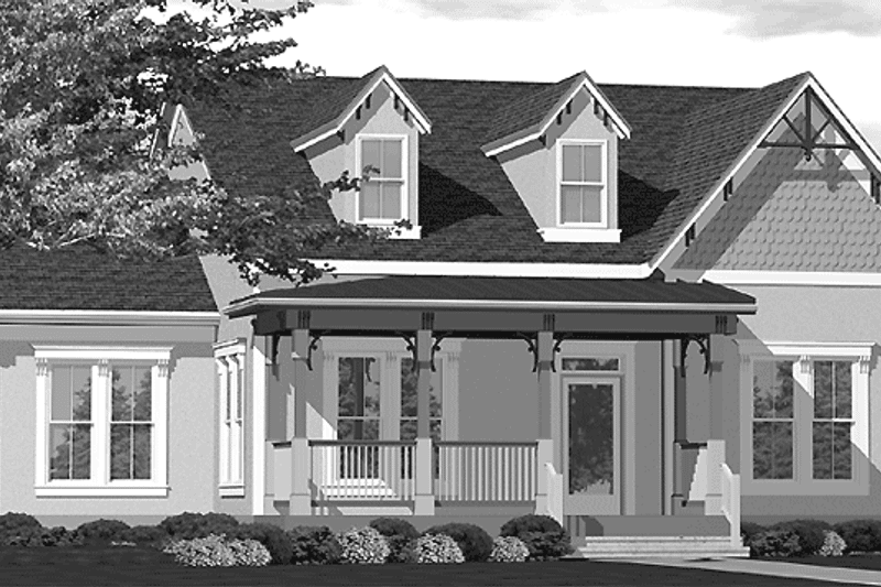 Home Plan - Exterior - Front Elevation 3 for Ranch House Plan #320-830 - 3 bed, 2 bath
