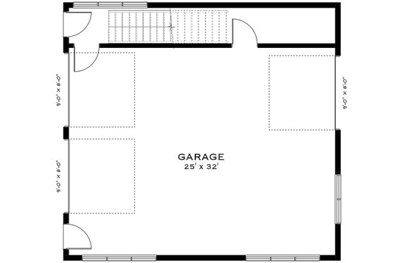 Floor Plan - Lower Floor for Country House Plan #1101-47 - 2 bed, 1 bath