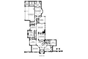 Floor Plan - Main Floor for European House Plan #141-363 - 5 bed, 4.5 bath