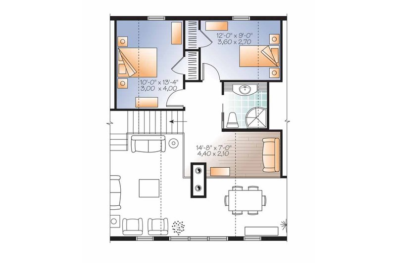 Architectural House Design - Floor Plan - Upper Floor for European House Plan #23-2488 - 5 bed, 3 bath