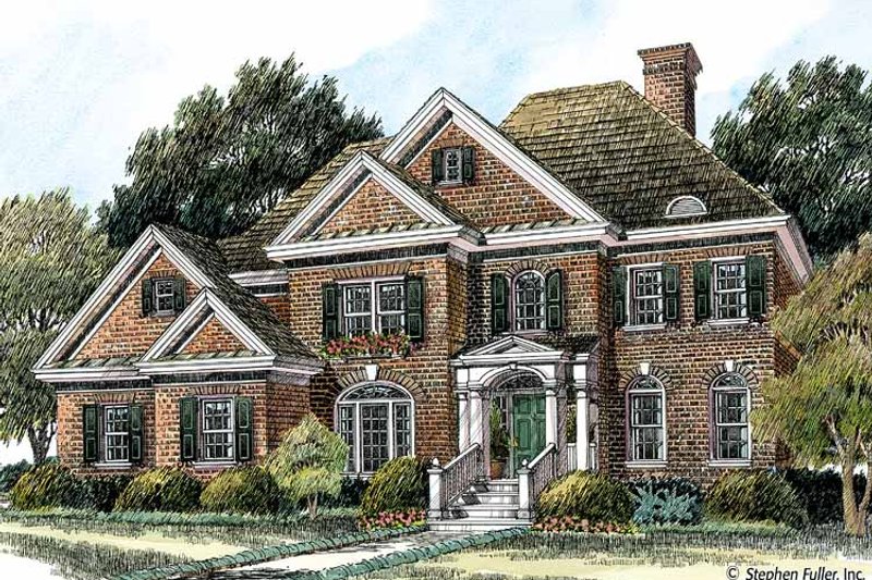 Home Plan - Exterior - Front Elevation 3 for Colonial House Plan #429-378 - 4 bed, 3.5 bath
