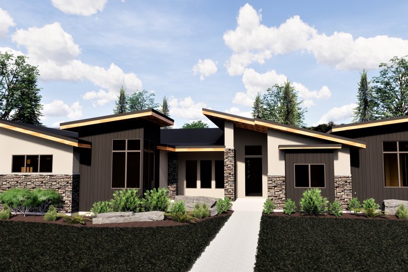 Contemporary Style House Plan - 5 Beds 3.5 Baths 4139 Sq/Ft Plan #920-15