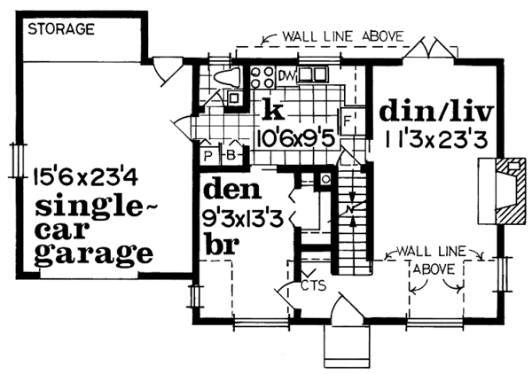 Home Plan - Colonial Floor Plan - Main Floor Plan #47-715