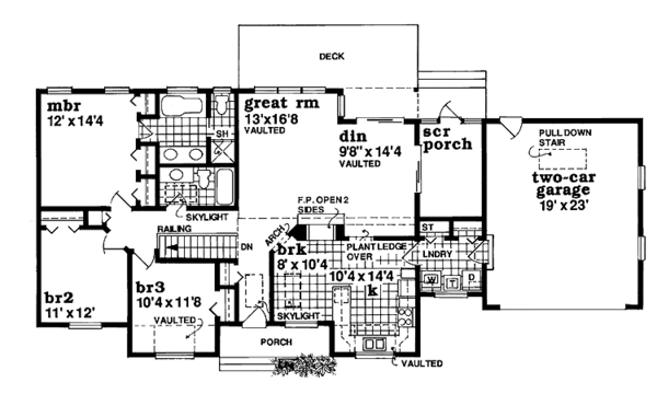 Dream House Plan - Ranch Floor Plan - Main Floor Plan #47-888