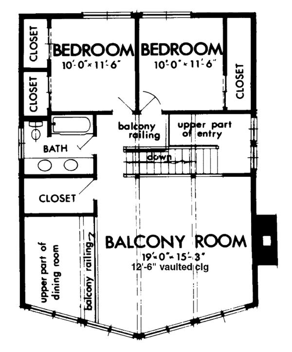 House Plan Design - Contemporary Floor Plan - Upper Floor Plan #320-819