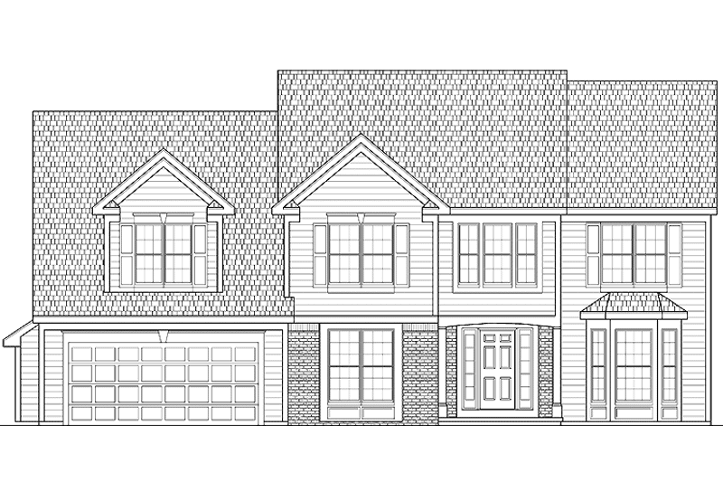 Home Plan - Exterior - Front Elevation 3 for Traditional House Plan #328-338 - 4 bed, 2.5 bath