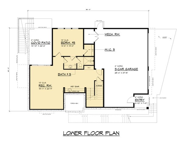 Home Plan - Contemporary Floor Plan - Lower Floor Plan #1066-322
