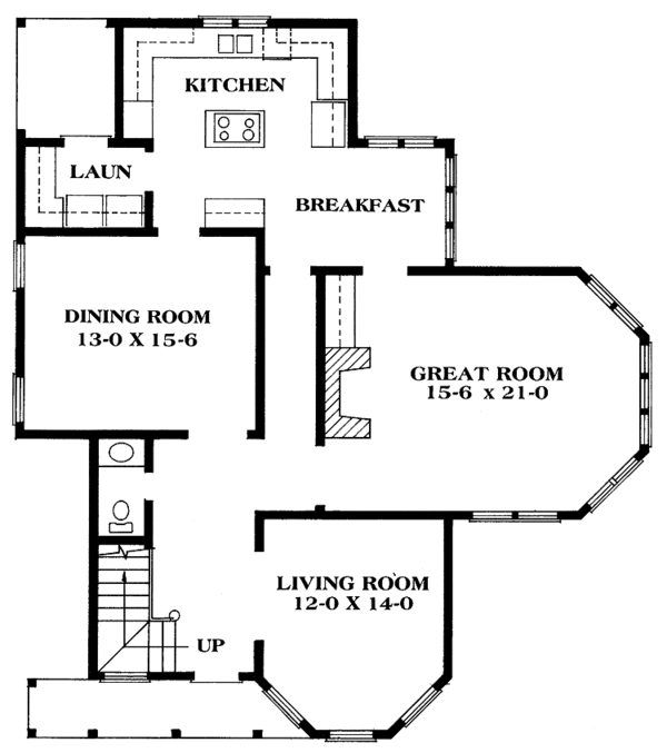 Dream House Plan - Victorian Floor Plan - Main Floor Plan #1014-23