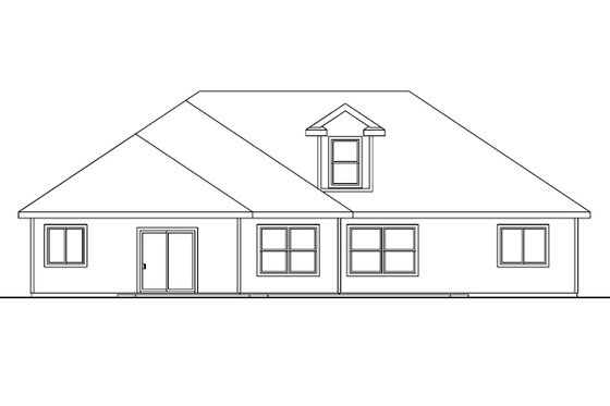 Exterior - Front Elevation 3 House Plan #124-561 - 3 bed, 2 bath