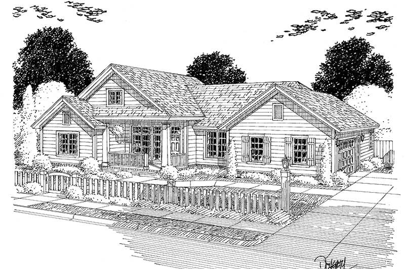 House Blueprint - Exterior - Front Elevation 4 for Traditional House Plan #513-2142 - 4 bed, 3 bath