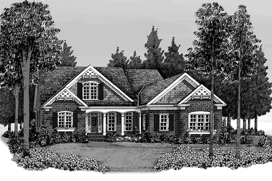 Exterior - Front Elevation 3 for Country House Plan #927-371 - 5 bed, 4 bath