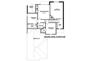 Floor Plan - Upper Floor for European House Plan #81-884 - 3 bed, 3 bath