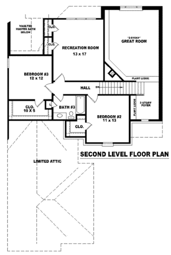 European Floor Plan - Upper Floor Plan #81-884