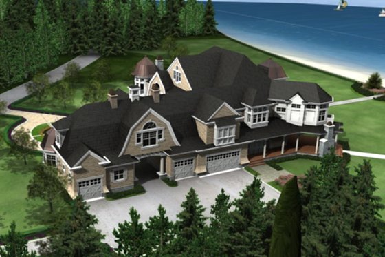 Exterior - Other Elevation for Traditional House Plan #132-216 - 4 bed, 6 bath