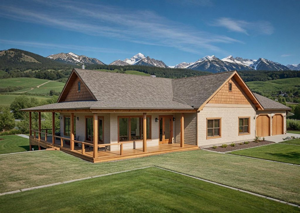 Exterior - Front Elevation 2 for Traditional House Plan #117-322 - 4 bed, 3 bath