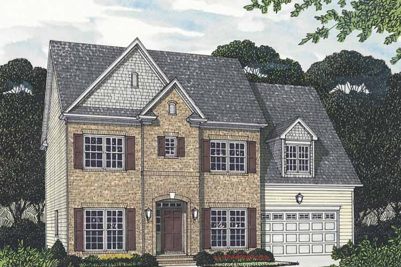 Home Plan - Exterior - Front Elevation 3 for Traditional House Plan #453-535 - 4 bed, 3.5 bath
