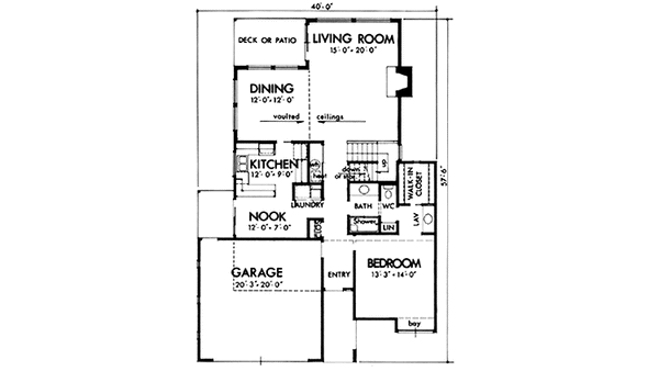 Contemporary Style House Plan - 2 Beds 2 Baths 1775 Sq/Ft Plan #320 ...