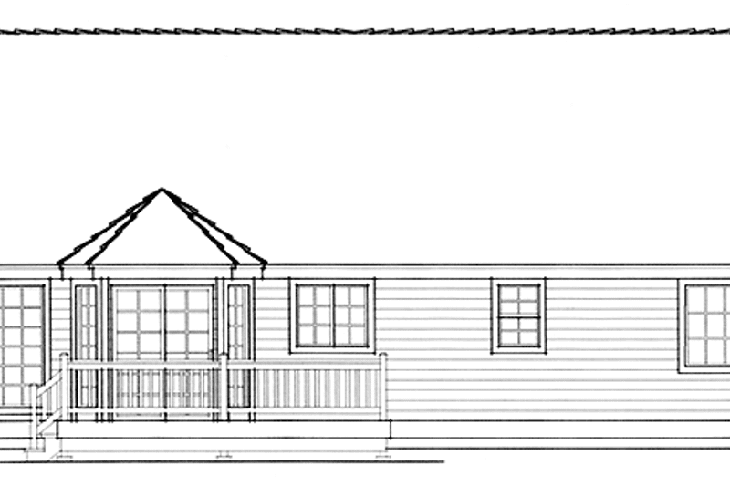 Dream House Plan - Exterior - Rear Elevation for Traditional House Plan #1037-40 - 2 bed, 2 bath