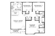 Country Style House Plan - 3 Beds 1 Baths 1029 Sq/Ft Plan #17-2726 