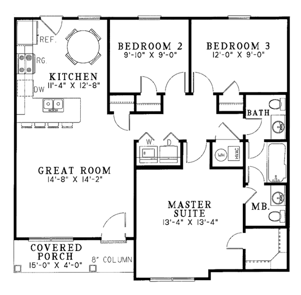 House Blueprint - Country Floor Plan - Main Floor Plan #17-2726