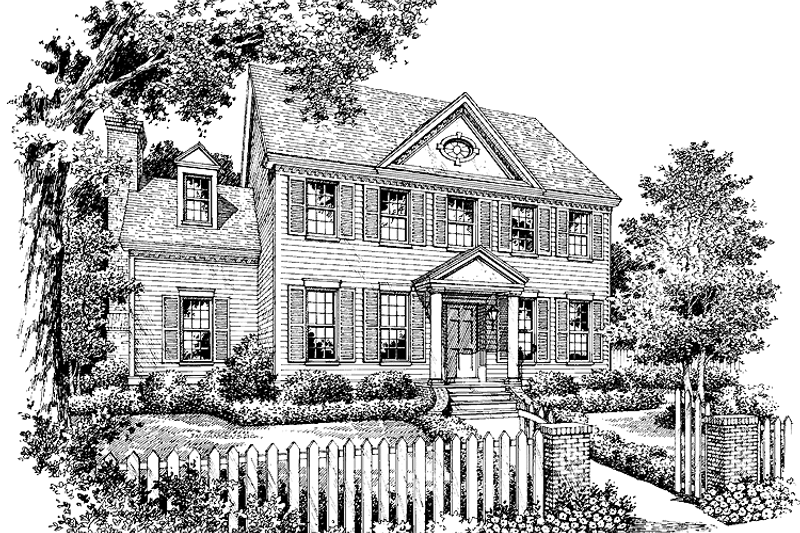 House Blueprint - Classical Exterior - Front Elevation Plan #417-703