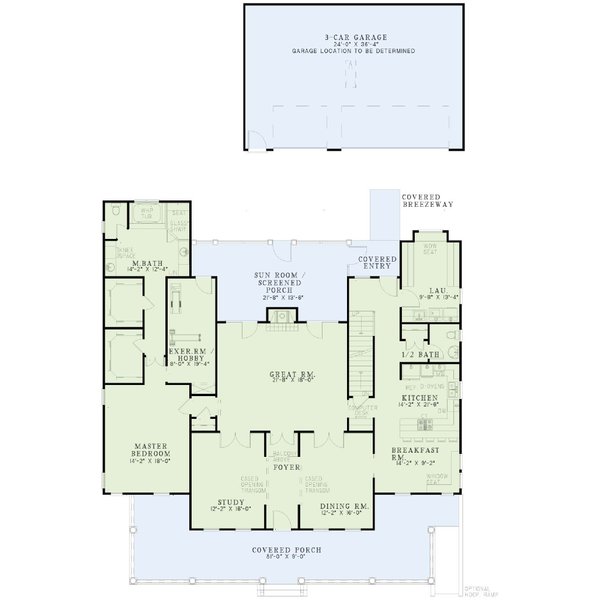 Country Floor Plan - Main Floor Plan #17-217