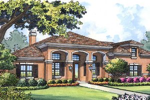 Mediterranean Exterior - Front Elevation Plan #417-313