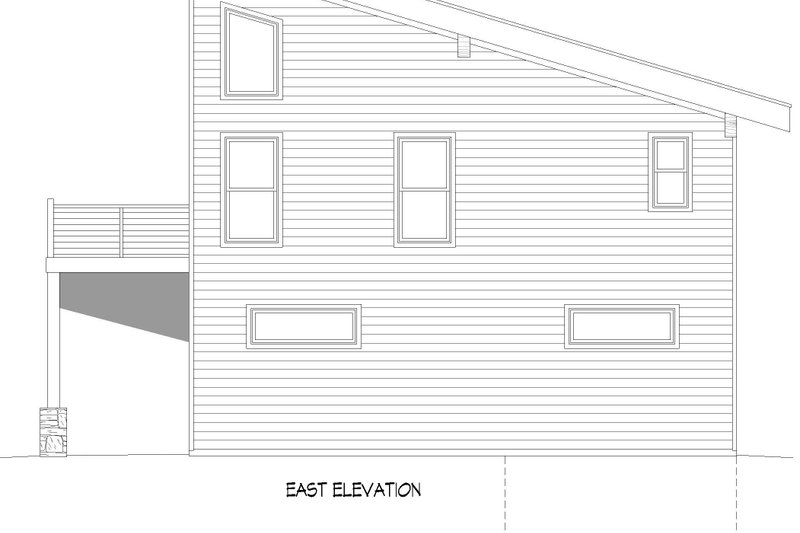 Dream House Plan - Exterior - Rear Elevation for Contemporary House Plan #932-637 - 3 bed, 2.5 bath