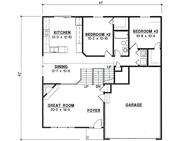 Traditional Floor Plan - Main Floor Plan #67-652