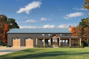 Barndominium Exterior - Front Elevation Plan #1074-116