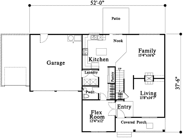 Traditional Floor Plan - Main Floor Plan #78-161