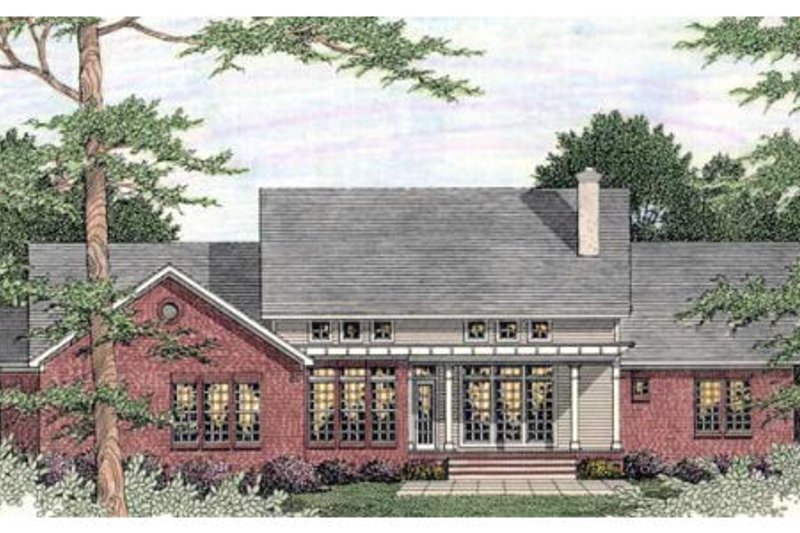 Home Plan - Exterior - Rear Elevation for Southern House Plan #406-293 - 4 bed, 2.5 bath