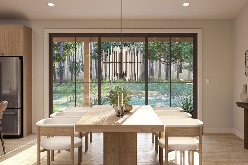 Architectural House Design - Interior - Dining Room for Barndominium House Plan #455-417 - 4 bed, 3.5 bath