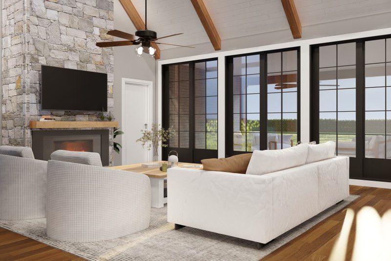 Architectural House Design - Interior - Family Room for Craftsman House Plan #923-347 - 3 bed, 2.5 bath