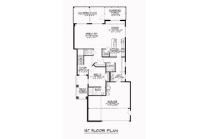 Floor Plan - Main Floor for Craftsman House Plan #1064-95 - 5 bed, 3.5 bath
