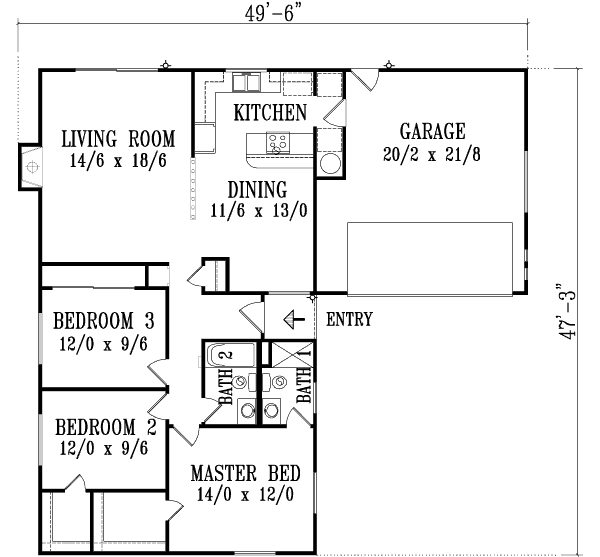 Dream House Plan - Adobe / Southwestern Floor Plan - Main Floor Plan #1-1073