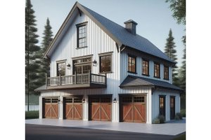 Barndominium Exterior - Front Elevation Plan #515-50