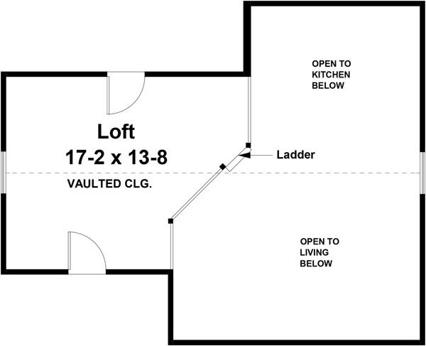 Cottage Floor Plan - Upper Floor Plan #21-441